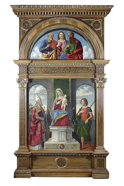 Madonna and Child enthroned with Saints Dionysius and Victor