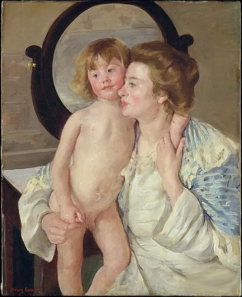 Madre y niño (El espejo ovalado)