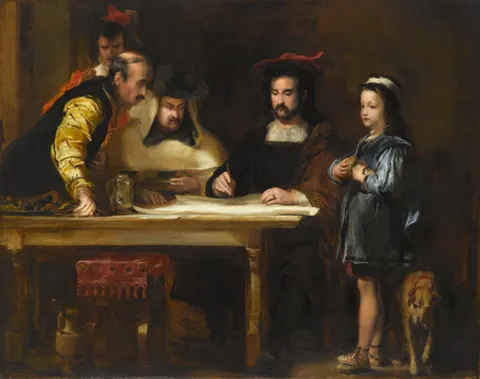 Christopher Columbus Explaining His Intended Voyage