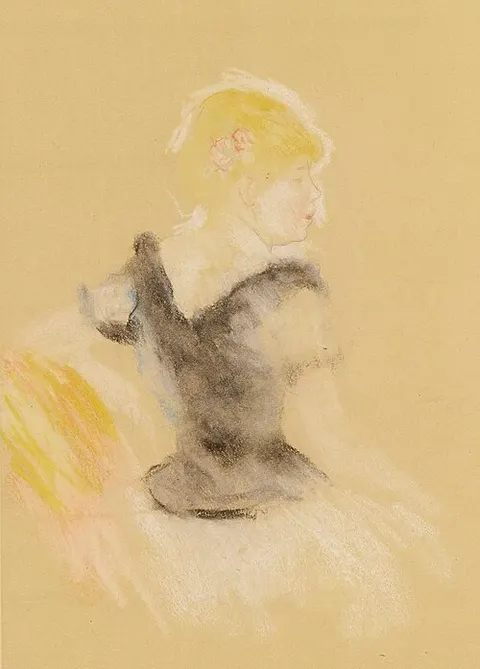 FEMME DE DOS, LA TÊTE DE PROFIL VERS LA DROITE