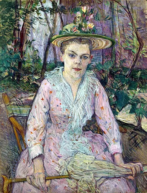 Mujer con sombrilla (Toulouse Lautrec)