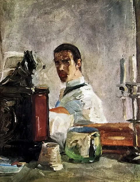 Autorretrato delante de un espejo