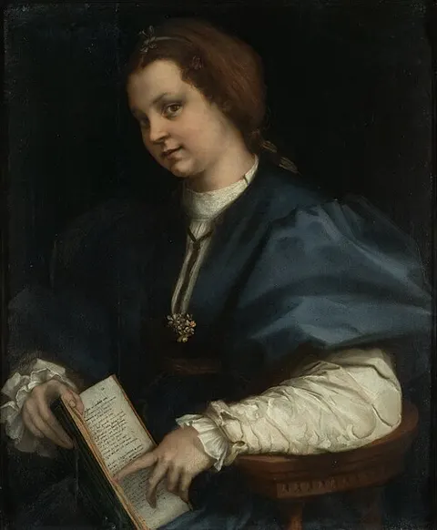 Dama con petrarquino