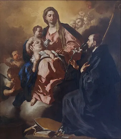 Madonna and Child with St Maurus