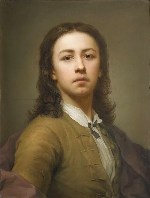 Self-portrait in a red mantle