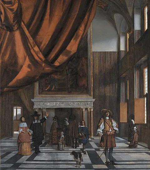 La sala del concejo del ayuntamiento de Ámsterdam