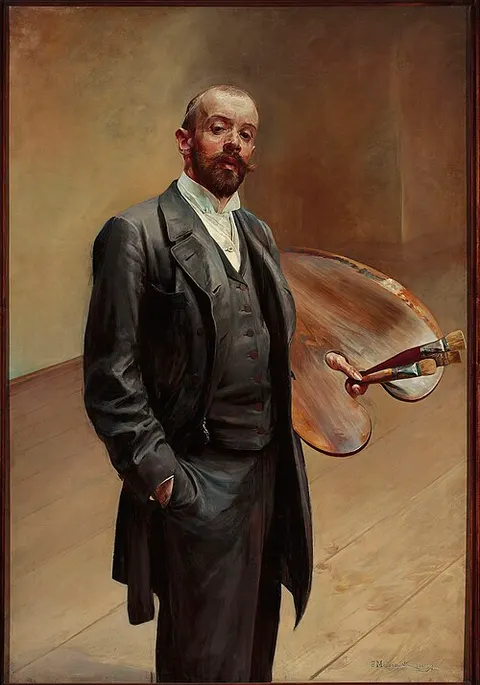 Self-portrait with palette