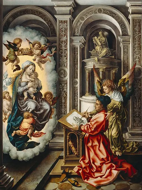 Saint Luke painting the Virgin