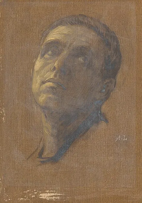 Head of a Man with Upturned Eyes