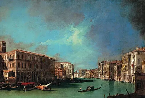 El Gran Canal desde las proximidades del puente de Rialto