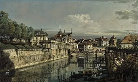 A view of the moat of the Zwinger