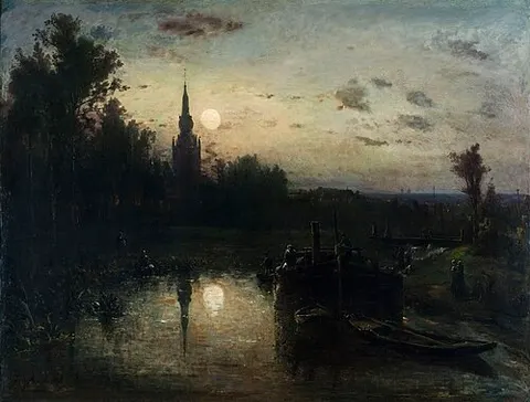 Clair de lune à Overschie (environs de Rotterdam)