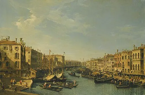 Venice, The Grand Canal, Looking South-West, From the Rialto Bridge to the Palazzo Foscari