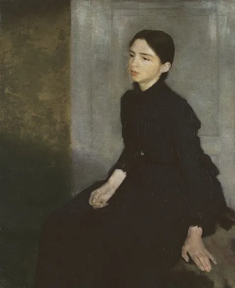 Portræt af en ung pige. Kunstnerens søster, Anna Hammershøi