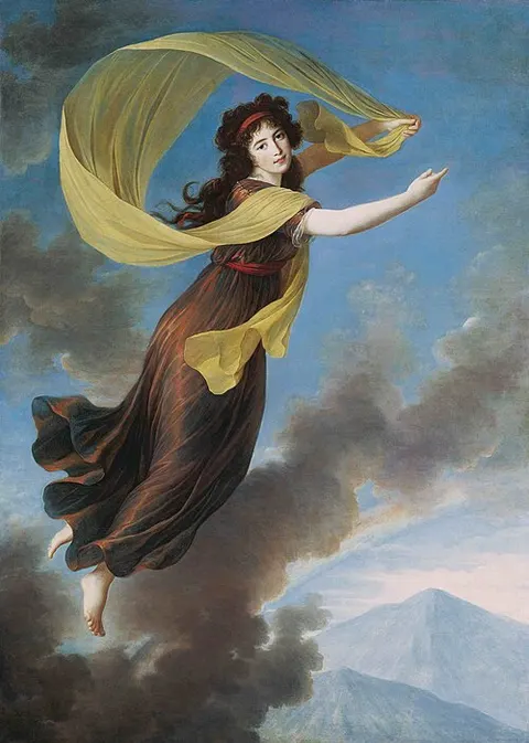 Retrato de la princesa Carolina de Liechtenstein como Iris