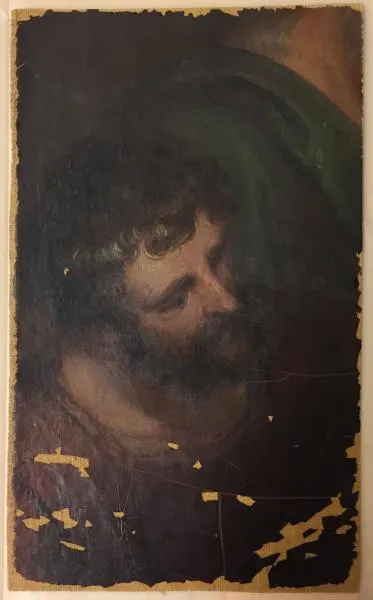 Fragment: head of bearded man