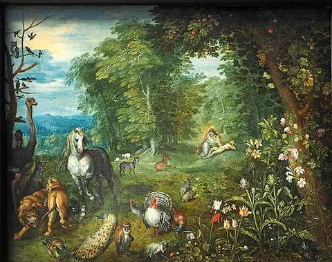 Paradise with the Creation of Eve