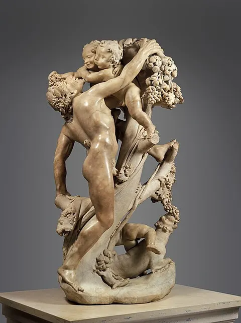 Fauno entretenido por cupidos