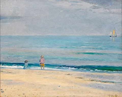 Children on the beach.