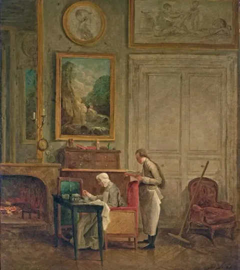 Madame Geoffrin having brekfast