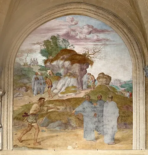 Saint Philip heals a leper