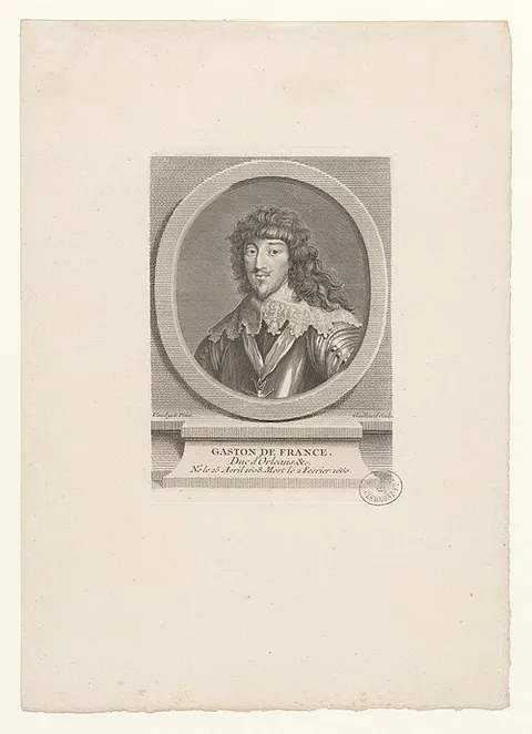 Gaston de France, Duc d'Orléans &c : Né le 25 Avril 1608. Mort le 2 Fevrier 1660 BOYER 1978