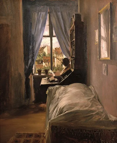 The bedroom of the artist in the Ritterstraße
