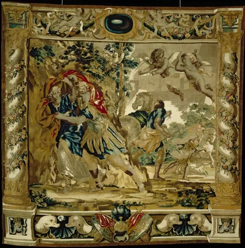 Dido and Aeneas seek shelter from a storm