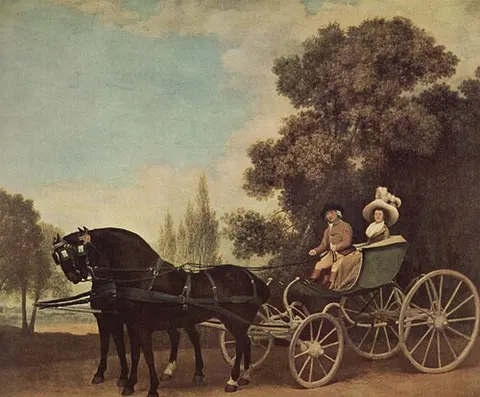 A Gentleman driving a Lady in a Phaeton