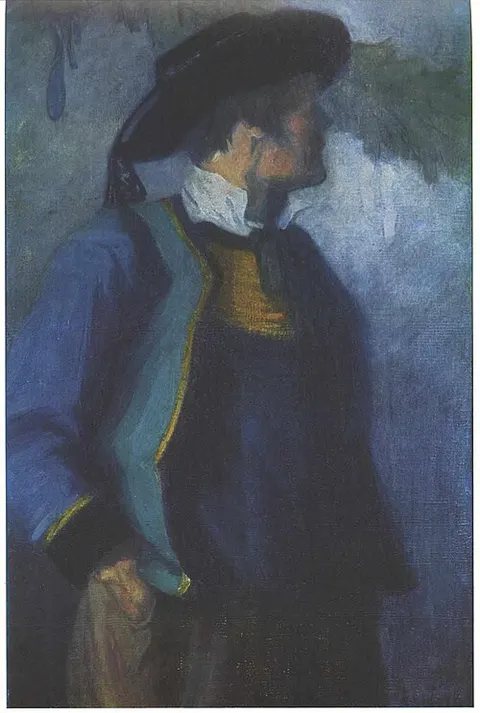 Self-portrait in Breton costume