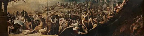 Elysium, or the State of Final Retribution (painting 6 of 6 in the series 'The Progress of Human Knowledge and Culture')
