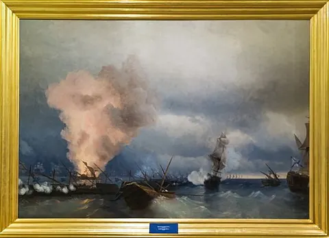 The Battle of Vyborg Bay in 1790.