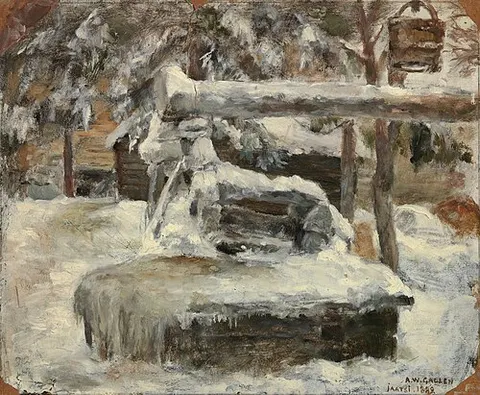 Snowy Courtyard