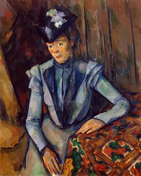 Mujer de azul