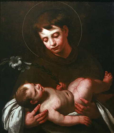 Saint Anthony of Padua holding the Infant Jesus