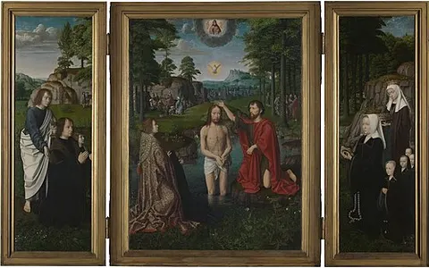 Tríptico del bautismo de Cristo