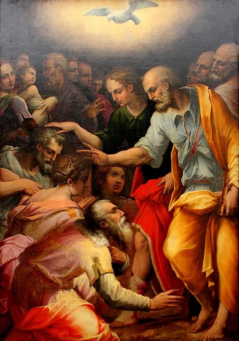 Apostles Peter and John Blessing the People of Samaria