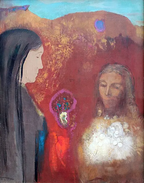 Christ and the Samaritan Woman (The White Flower Bouquet)
