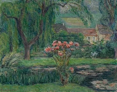Giverny, Rosier et Nymphéas