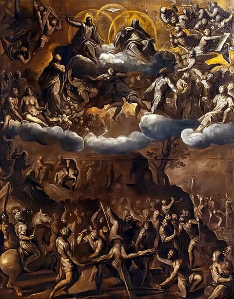 The Trinity in Glory and the Martyrdom of Saints Peter and Paul