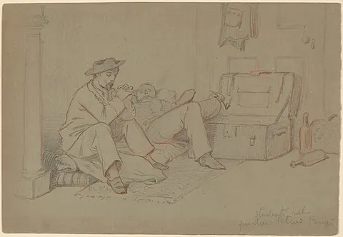 Students in the Latin Quarter, Paris