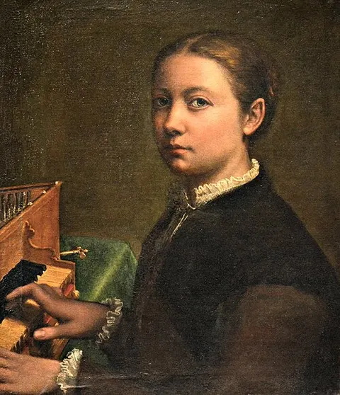 Autorretrato tocando la espineta
