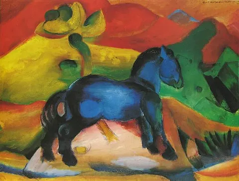 Caballo azul