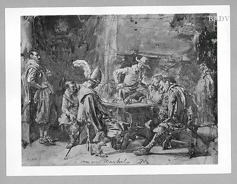 Playing soldiers, seven figures