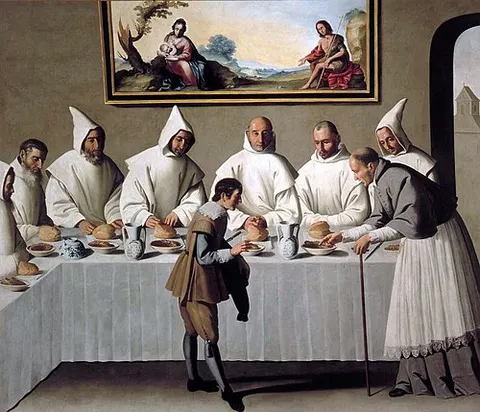 San Hugo en el refectorio de los Cartujos