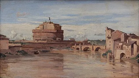 El castillo de Sant'Angelo y el Tíber, Roma