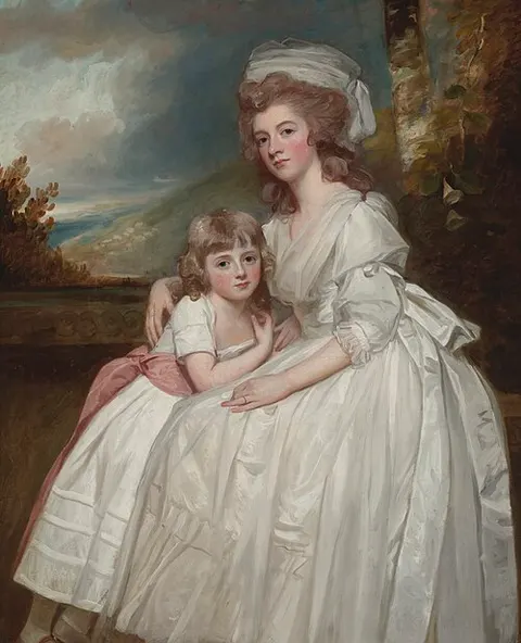Mrs. Richard Pryce Corbet and Her Daughter Mary