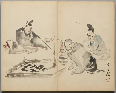 Monk at Calligraphy from Sketch Album